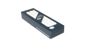 Kronelys - 8-pak - 30 cm - 100% Stearin - Hvid