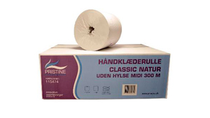 Håndklæderulle Pristine Classic Natur, 300 m , U/hylse