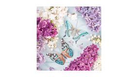 Lilac Collage with Butterflies