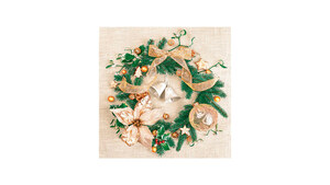 Gold Decorated Christmas Wreath