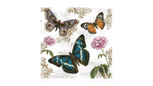 Butterflies on Retro Background